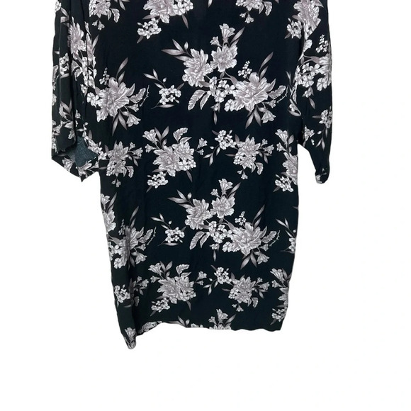 1658. SPIRITUAL GANGSTER SWIMSUIT COVERUP‎ FLORAL PATTERN POCKETS ONE SIZE BLACK - Picture 9 of 9